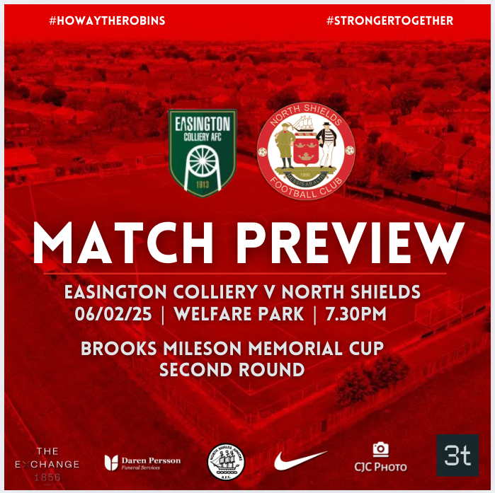 Match Preview Easington Colliery Brooks Mileson Memorial Cup 2nd